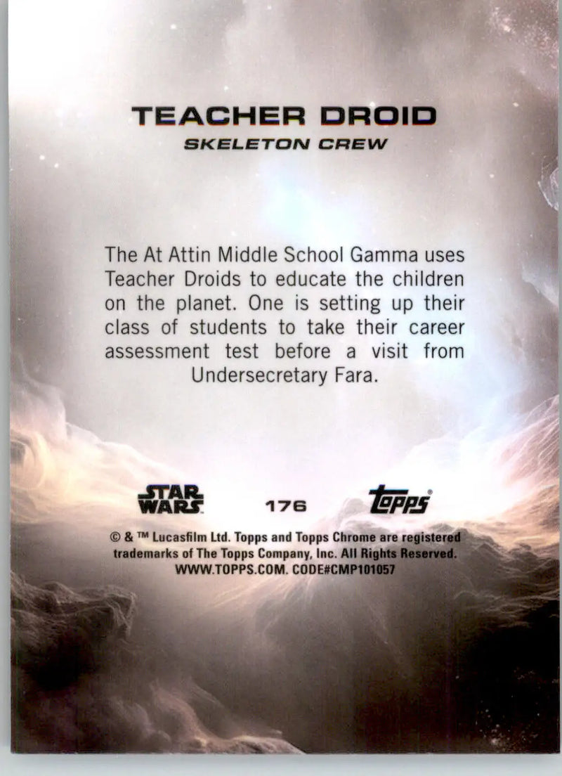 Teacher Droid - 2025 Topps Chrome Star Wars Sapphire - #176 - Non_sport - Star Wars Card Single