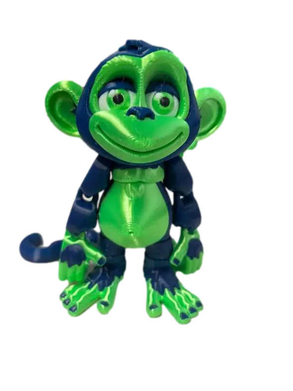 Team Color 3D Printed Monkey Figurines - Personalized Football Team Colors - Collectibles