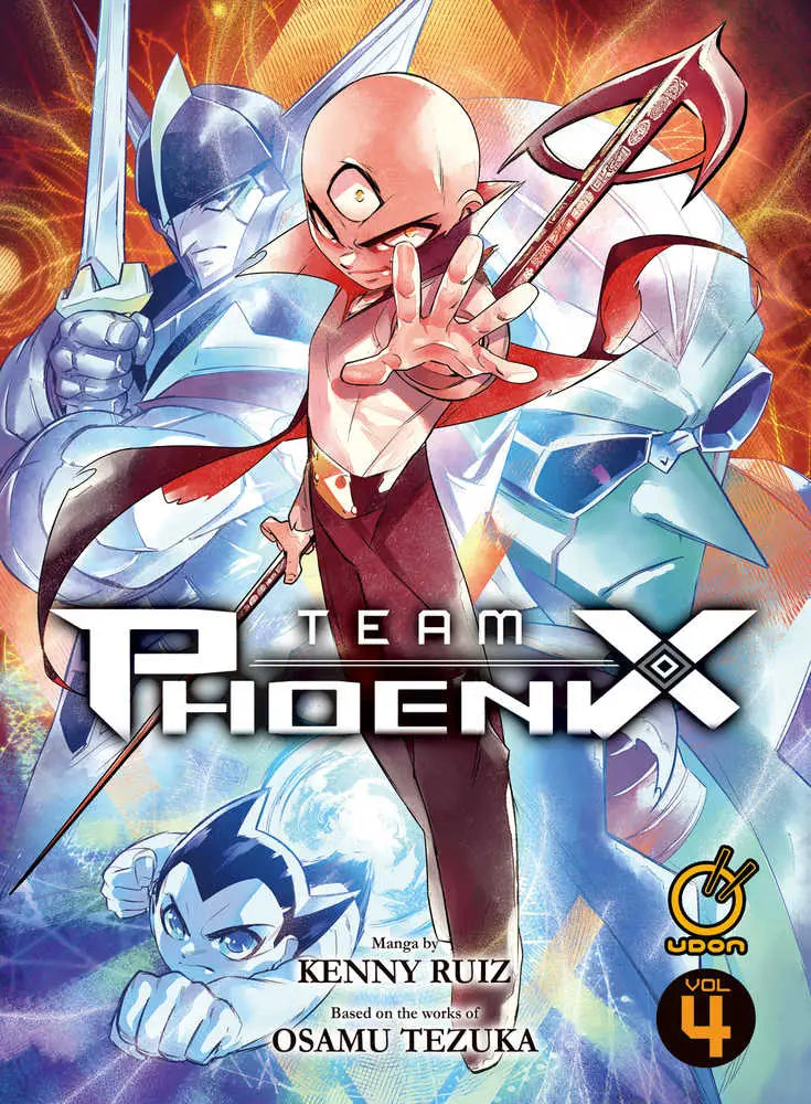 Comic book cover featuring dynamic superhero characters from Team Phoenix Volume 4 Graphic Novel