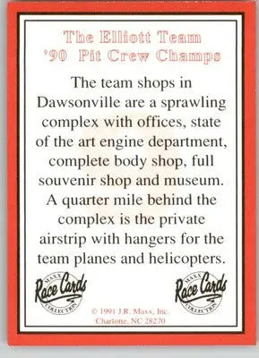 Team Shops - 1991 Maxx The Bill Elliott Team - #NNO - Racing - Racing Card Single