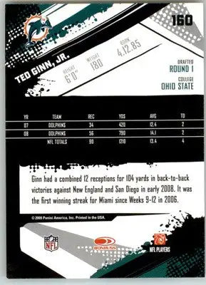 Ted Ginn Jr. - 2009 Score Inscriptions - #160 - Football - Football Card Single