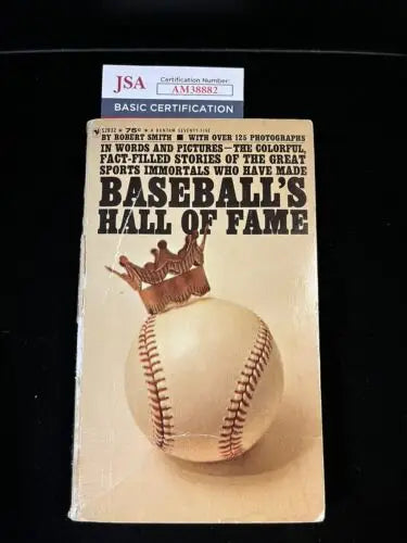 Ted Lyons Auto Baseball’s Hall of Fame Sports Book featuring trading cards and collectibles
