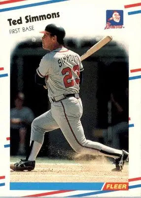 Ted Simmons - 1988 Fleer - #549 - Baseball - Baseball Card Single
