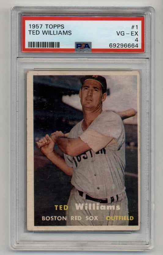 Ted Williams 1957 Topps #1 PSA 4 Very Good-Excellent 6664 - Baseball Card Single