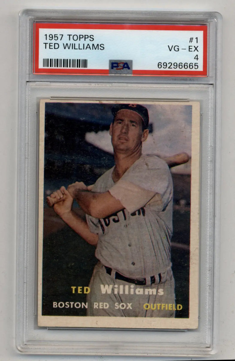 Ted Williams 1957 Topps #1 PSA 4 Very Good-Excellent 6665 - Baseball Card Single