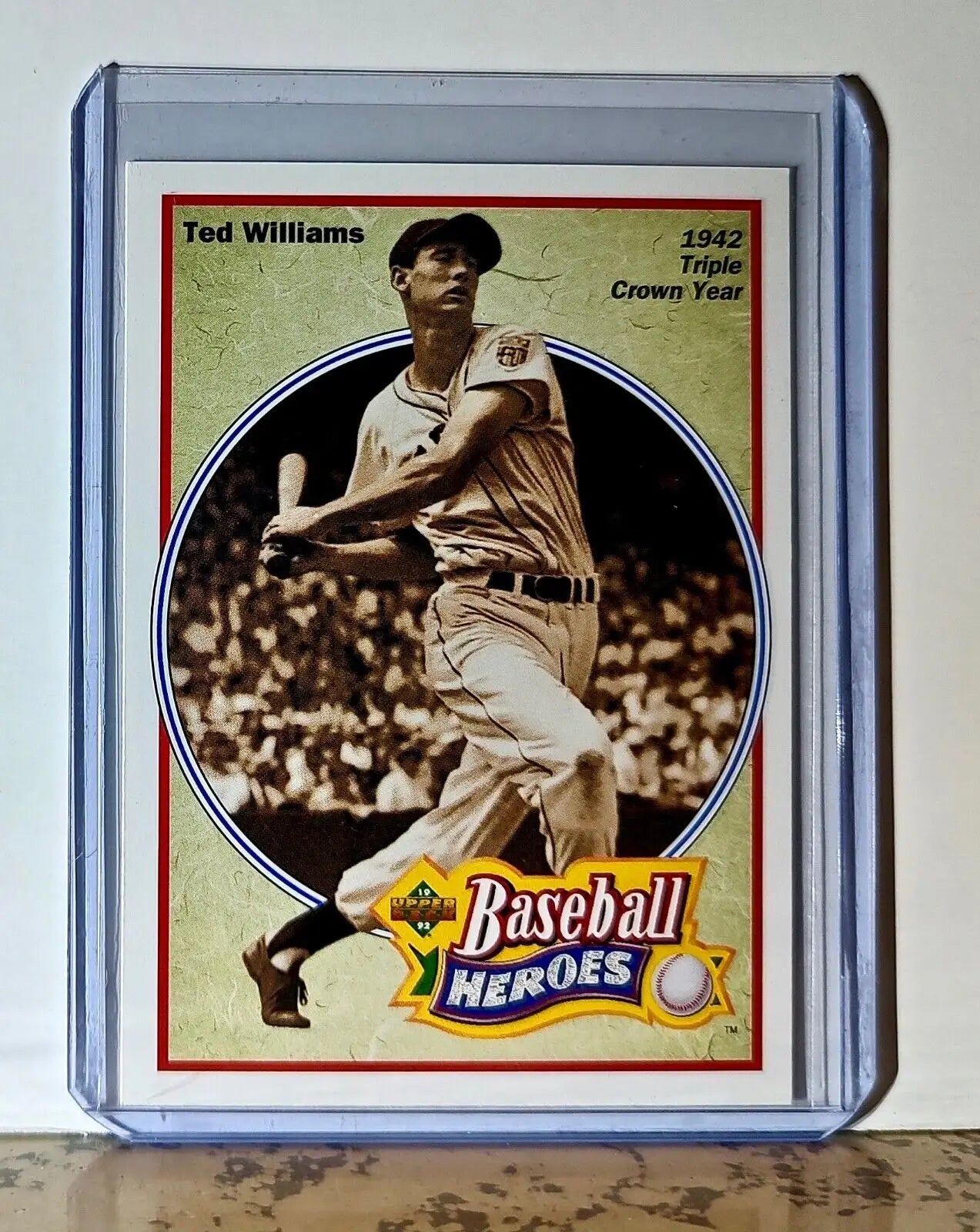 Ted Williams 1992 Upper Deck Baseball Heroes MLB #30 Card Boston Red Sox - Baseball Card Single