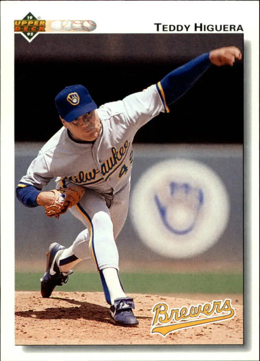 Teddy Higuera 1992 Upper Deck MLB #138 Baseball Card Milwaukee Brewers - Baseball Card Single