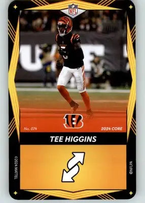 Tee Higgins - 2024 UNO Elite Core Edition - Yellow - #074 - Football - Football Card Single