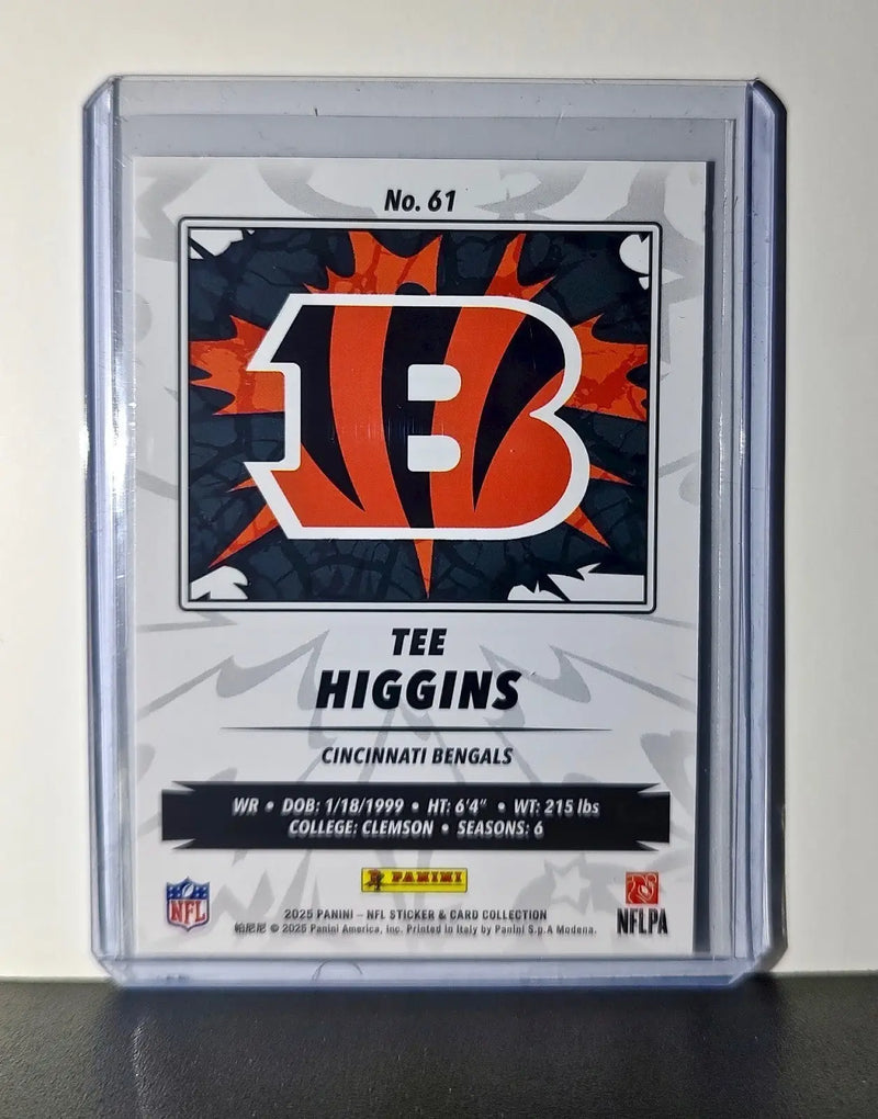 Tee Higgins 2025 Panini NFL #61 Foil Sticker Card Cincinnati Bengals - Football Card Single