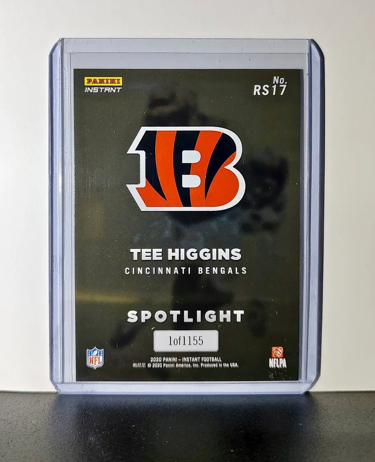Tee Higgins Rookie 2020 Panini NFL #17 Rookie Spotlight Card Cincinnati Bengals