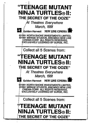 Teenage Mutant Ninja Turtles II The Secret Of The Ooze movie advertisement for mutant ninja turtles product