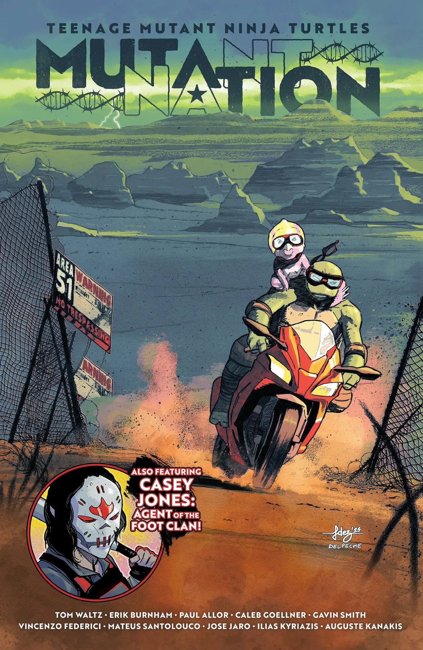 Teenage Mutant Ninja Turtles graphic novel Mutant Nation Volume 1 featuring Casey Jones