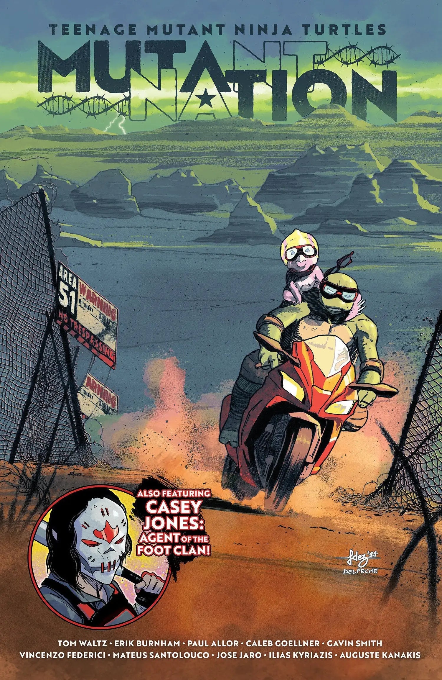 Teenage Mutant Ninja Turtles graphic novel Mutant Nation Volume 1 featuring Casey Jones