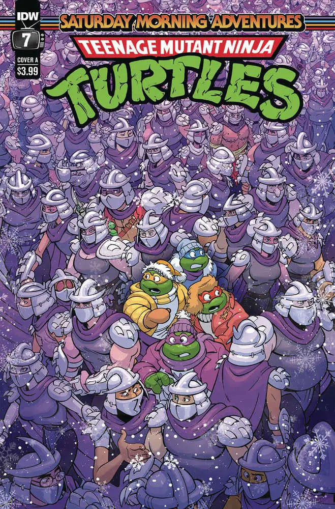 Teenage Mutant Ninja Turtles comic cover with Foot Clan ninjas in Saturday Morning Adventure