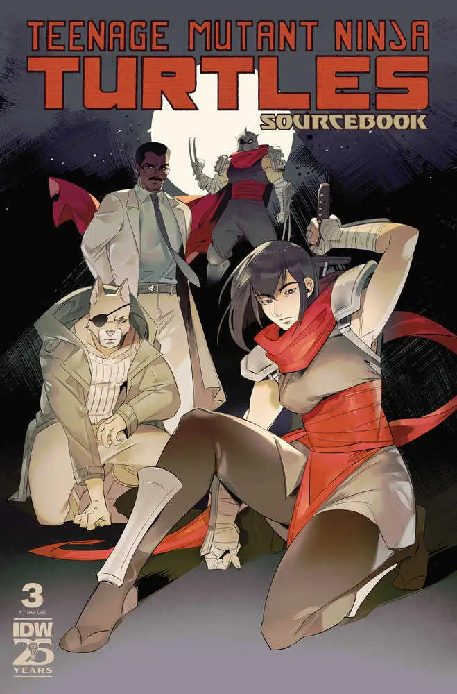 Teenage Mutant Ninja Turtles Sourcebook #3 cover A featuring anime-inspired artwork