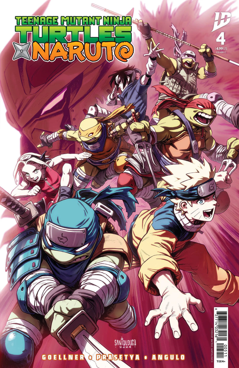 Teenage Mutant Ninja Turtles Naruto comic book cover for Teenage Mutant Ninja Turtles X Naruto #4 Variant C