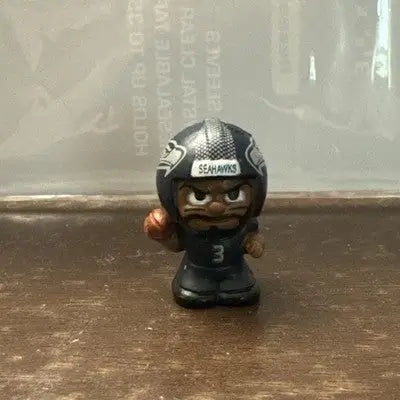 Collectible Russell Wilson Seattle Seahawks figurine in dark blue jersey from TeenyMates Series6