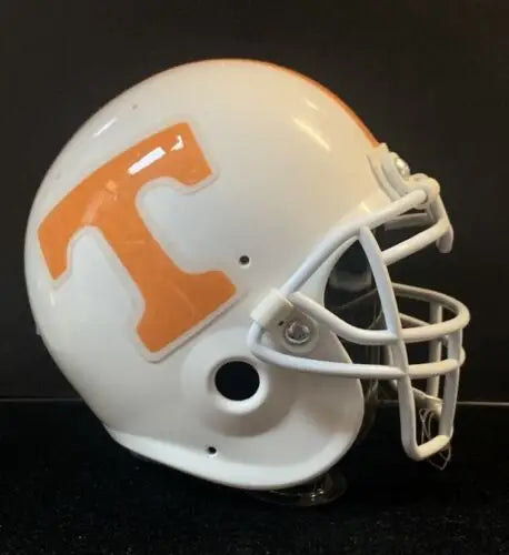 White Tennessee Volunteers football helmet hood ornament for Hard Headed Sports collection