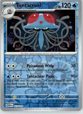 Tentacruel - 151 - 073/165 - Reverse Holo NM Pokemon - Pokémon Card Single