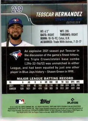 Teoscar Hernandez - 2022 Stadium Club Chrome - #229 - Baseball - Baseball Card Single