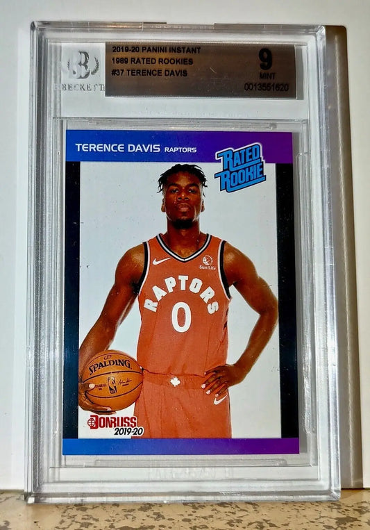 Terence Davis 2019-20 Panini NBA #37 Rated Rookies 1/3431 BGS 9 Mint Raptors - Basketball Card Single