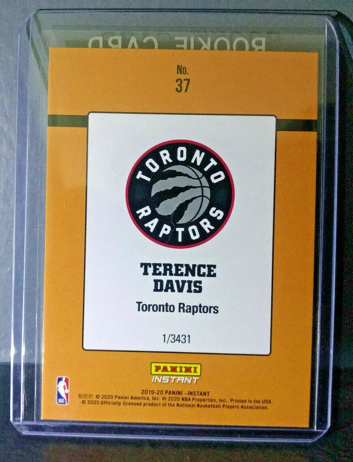 Terence Davis 2019-2020 Panini NBA #37 Rated Rookie Retro Card 1/3431 - Basketball Card Single