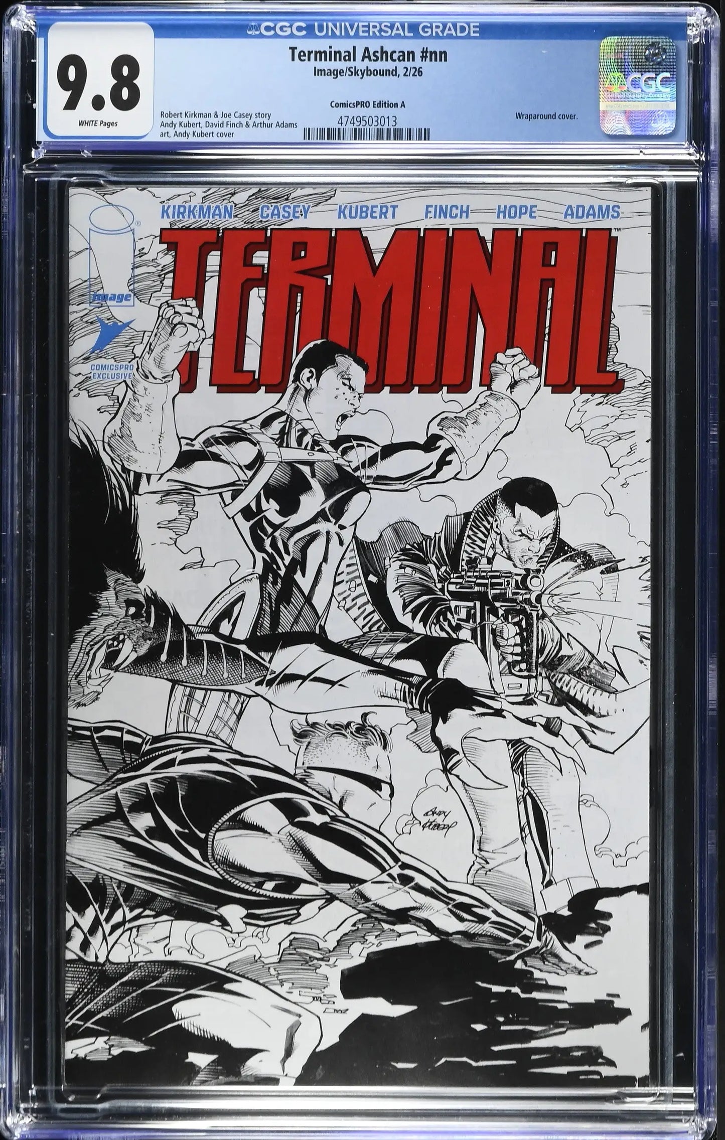 Terminal #1 Ashcan Andy Kubert Wraparound ComicsPRO Cover A CGC 9.8 - Comic Book
