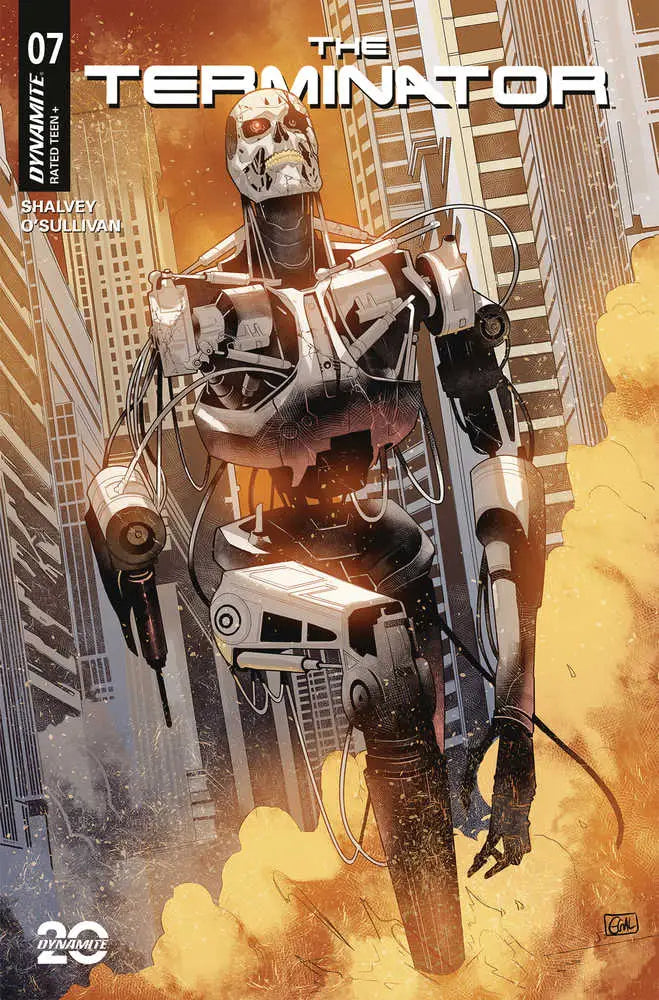 Terminator comic book cover featuring John Conner in darkest hour, Cover B Galmon