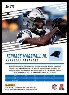 Terrace Marshall Jr. 2021 Panini Chronicles Prestige Rookies #216 Carolina