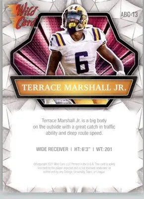 Terrace Marshall Jr. - 2021 Wild Card Alumination - #ABC-13 - Football - Football Card Single