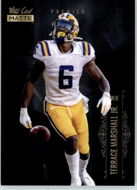 Terrace Marshall Jr. - 2021 Wild Card Matte White - #MBC-13 - Black Football - Football Card Single