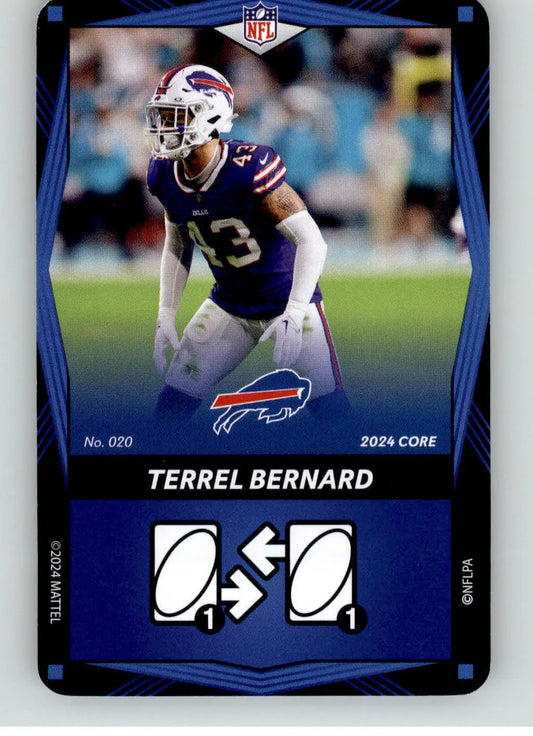 Terrel Bernard - 2024 UNO Elite Core Edition - Blue - #020 - Football - Football Card Single