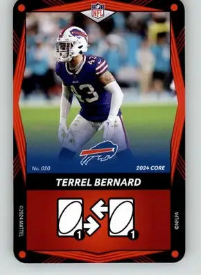 Terrel Bernard - 2024 UNO Elite Core Edition - Red - #020 - Football - Football Card Single
