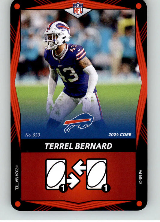 Terrel Bernard - 2024 UNO Elite Core Edition - Red - #020 - Football - Football Card Single