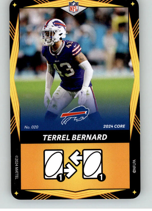 Terrel Bernard - 2024 UNO Elite Core Edition - Yellow - #020 - Football - Football Card Single