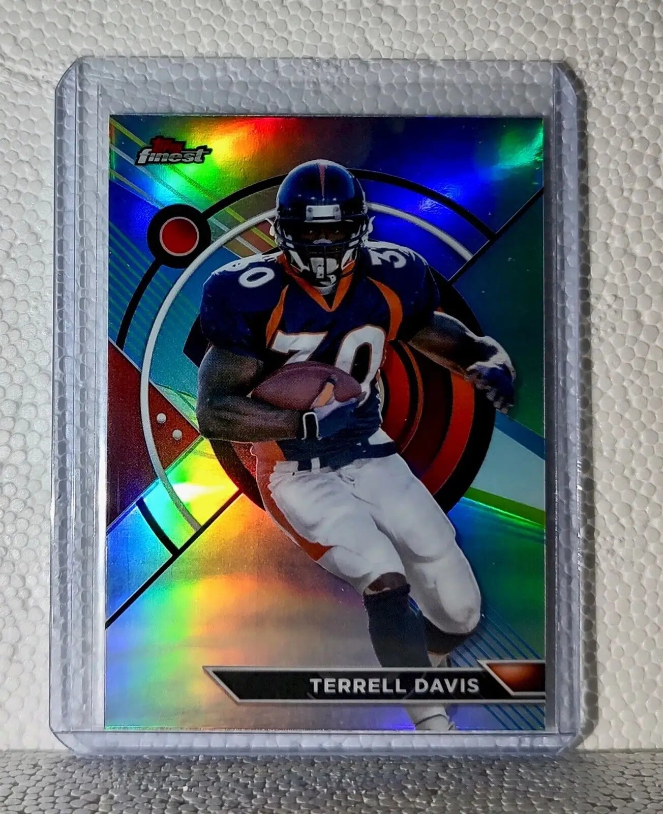 Terrell Davis 2023 Topps Finest Refractor NFL #180 Football Card Denver Broncos - Football Card Single