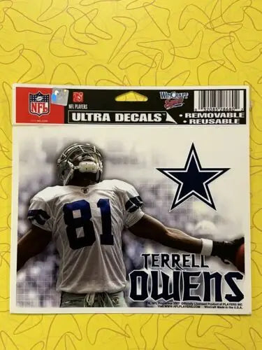 Terrell Owens Ultra Decal for Dallas Cowboys, 2007 Wincraft NFL Sticker 5x7
