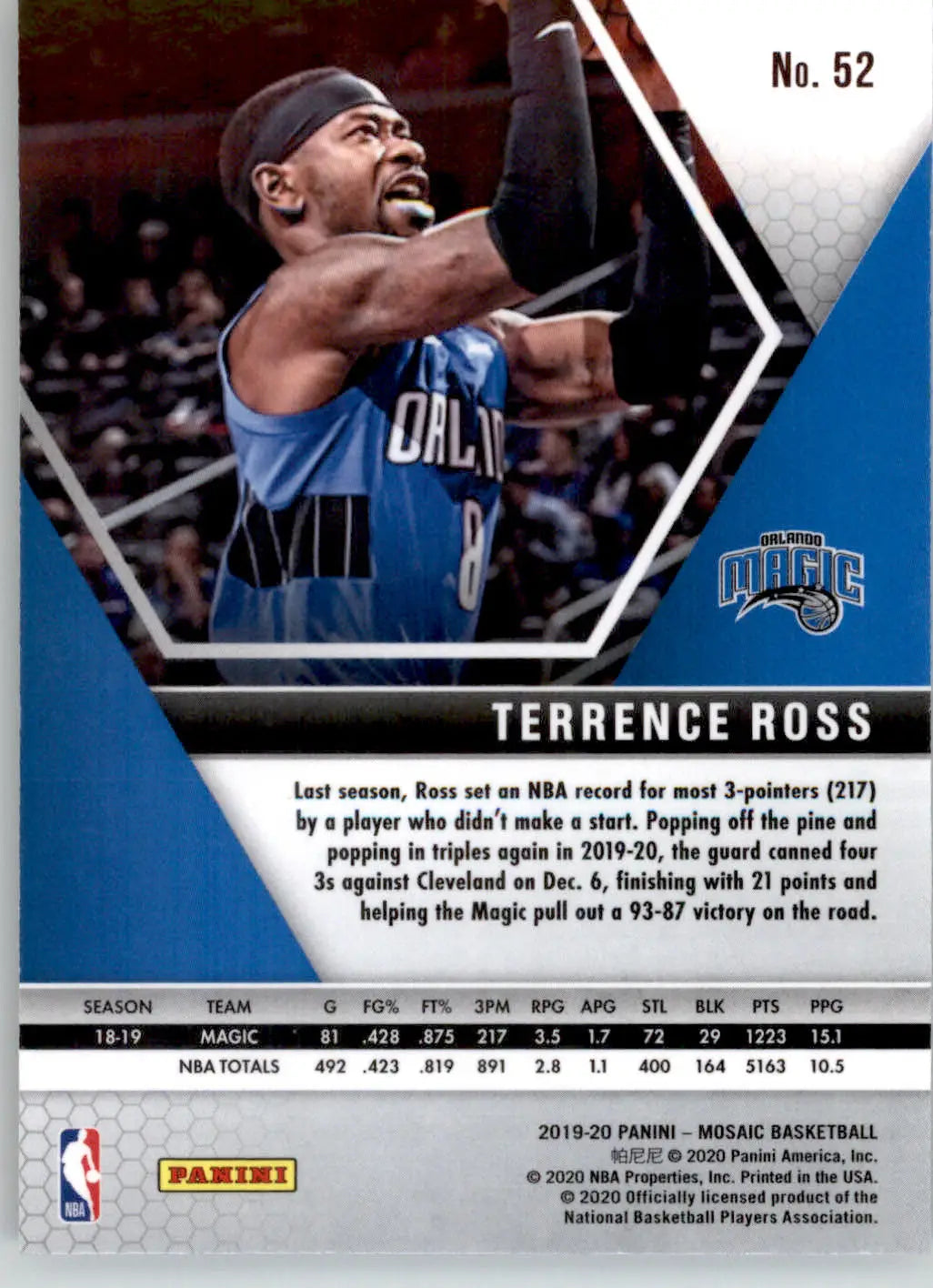 Terrence Ross - 2019-20 Panini Mosaic - #52 - Basketball - Basketball Card Single