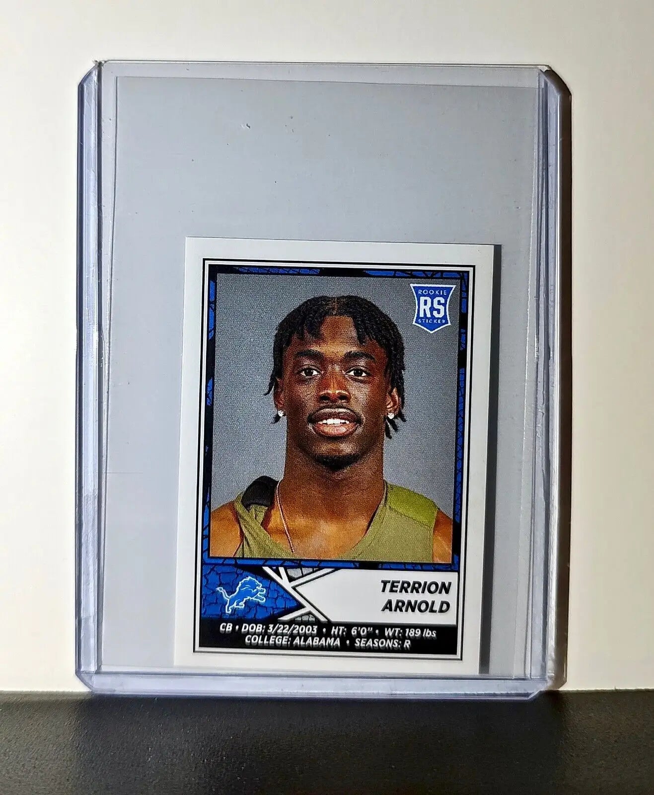 Terrion Arnold 2024 Panini NFL Rookie Sticker #384 Detroit Lions