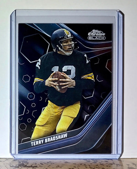 Terry Bradshaw 2023 Topps Chrome Black NFL 141 Football Card Pittsburgh Steelers - Football Card Single