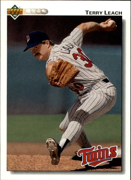 Terry Leach 1992 Upper Deck MLB #311 Baseball Card Minnesota Twins - Baseball Card Single