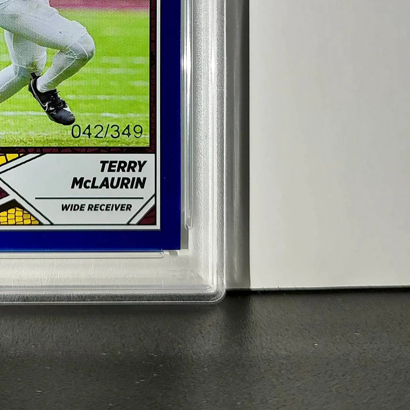 Terry McLaurin 2024 Panini Sticker Collection 042/349 #58 Blue Foil PSA 9 Mint