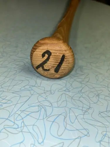 Wooden baseball bat marked with number 21 from Terry Puhl Houston Astros HOF collectible