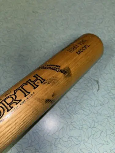 Terry Puhl Houston Astros HOF Game Used WORTH Bat 500T in natural wood finish