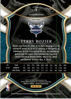 Terry Rozier - 2020-21 Panini Select - #4 - Red White Orange Flash Basketball - Basketball Card Single