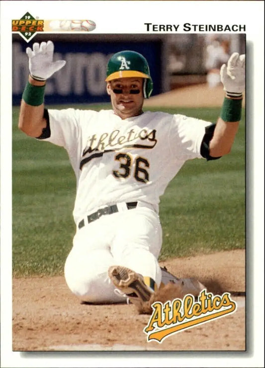 Terry Steinbach 1992 Upper Deck MLB #473 Baseball Card Oakland Athletics - Baseball Card Single