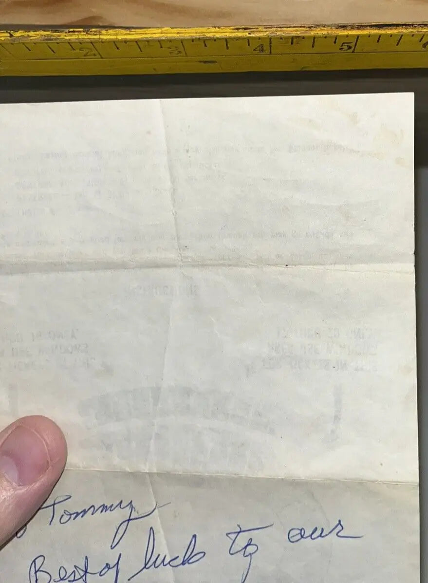 Tex Schramm Inscribed Auto 1967 NFL Dallas Cowboys Letter Cotton Bowl Game PSA - Sports Memorabilia