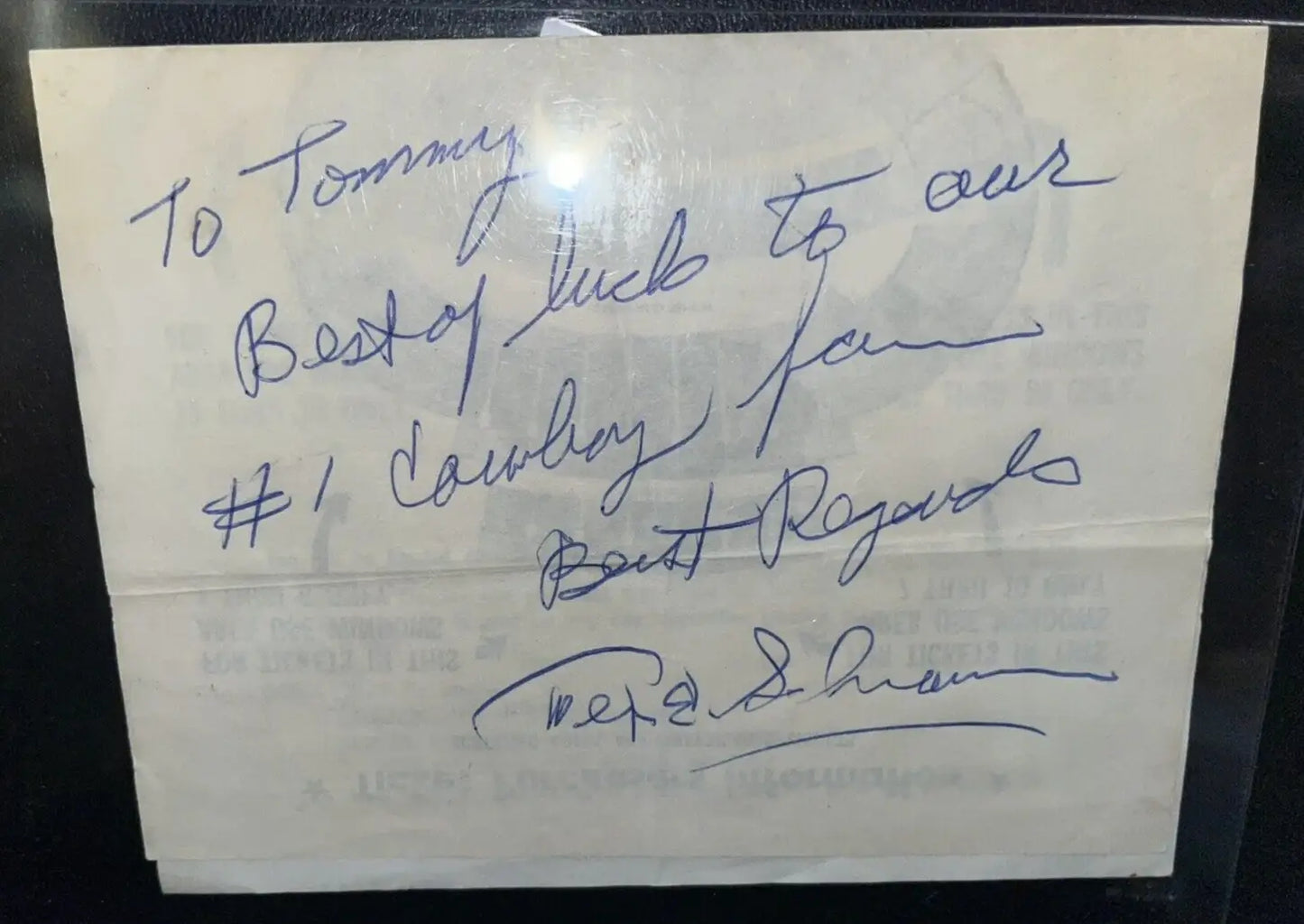 Tex Schramm Inscribed Auto 1967 NFL Dallas Cowboys Letter Cotton Bowl Game PSA - Sports Memorabilia