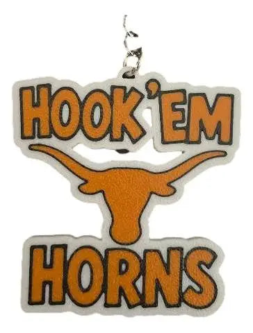 Texas Longhorns Hook’em Horns Logo Keychain – Fan Gift Stocking Stuffer