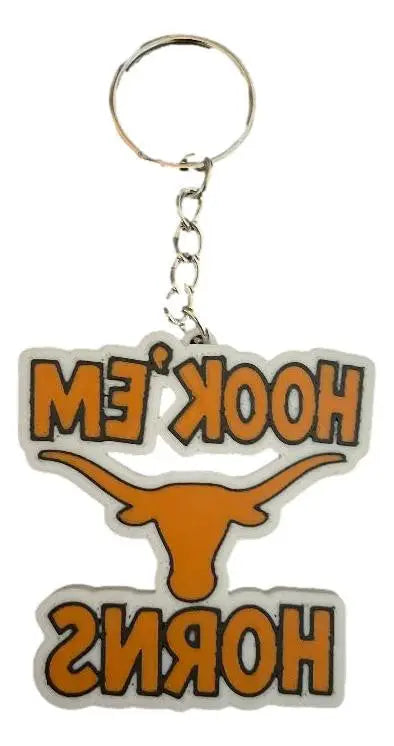 Texas Longhorns Hook’em Horns Logo Keychain – Fan Gift Stocking Stuffer